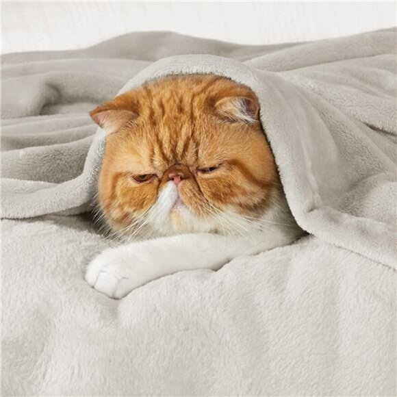 Fleece Throw Blanket Linen - 300GSM Soft Lightweight Plush - Picture 2 of 7